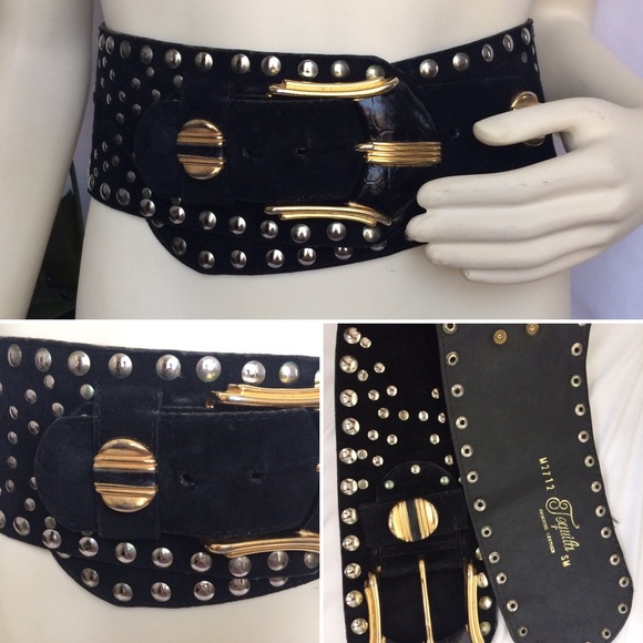 wide studded belt